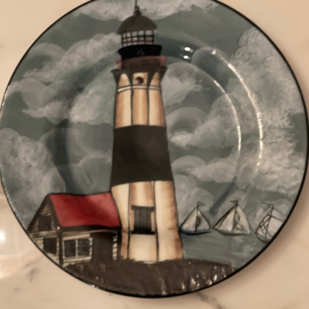 Sakura lighthouse 4 plate set David Cart… - Picture 3 of 6